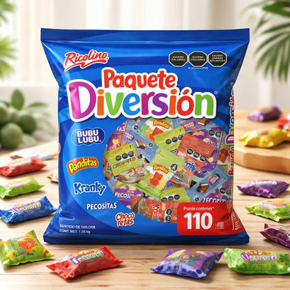 Ricolino Diversión Surtido Caramelo 110 Piezas 1.38 Kg