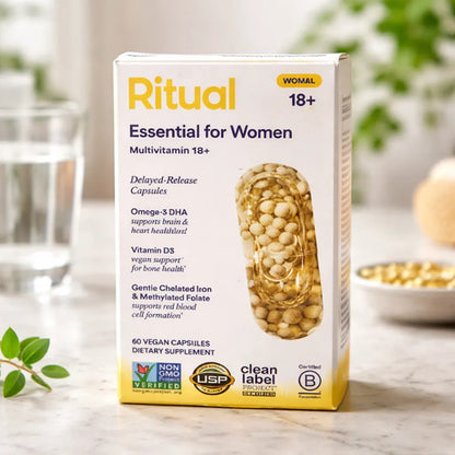 Multivitamínico Para Mujer 60 Capsulas Hierro Omega-3 Y D3 Sin Sabor