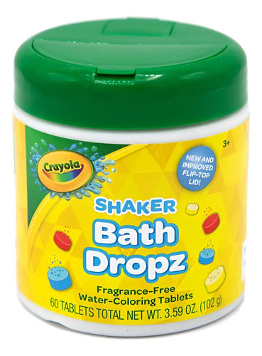 Tableta De Baño Crayola Bath Dropz Colored, 60 Tabletas Varios