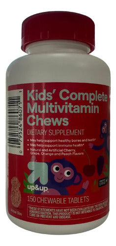 Multivitamínico Kid 150 Tabletas De Frutas Fortalecer Huesos Frutas