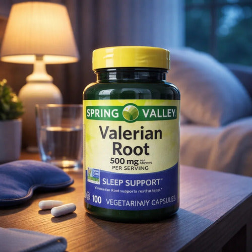 Valeriana Apoyo Para Dormir 500 Mg Cansancio 100 Capsulas Sin Sabor