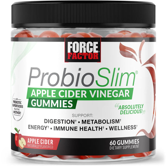 Force Factor ProbioSlim ACV Gummies Suplemento Gomitas Vinagre De Manzana 60pz