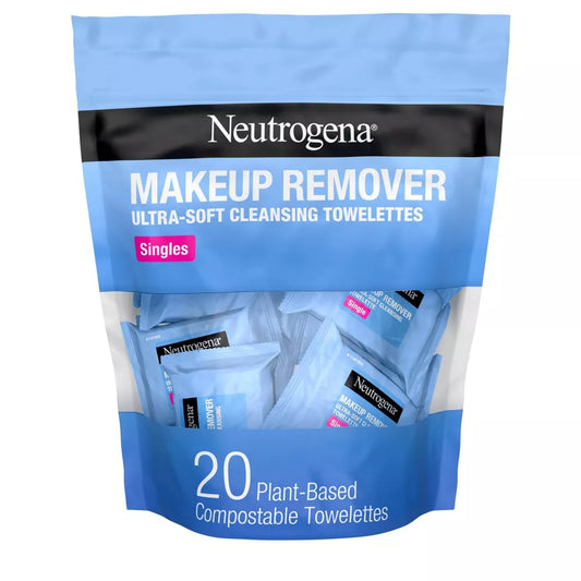 Neutrogena Facial Cleansing Makeup Remover Wipes Toallitas Desmaquillantes y Limpiadoras Faciales 20pz
