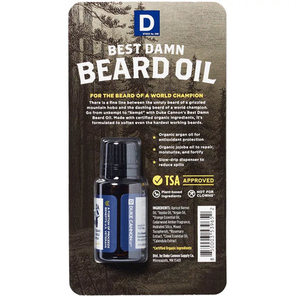 Duke Cannon  Best Damn Beard Oil Travel Size Aceite Para Barba 0.5oz