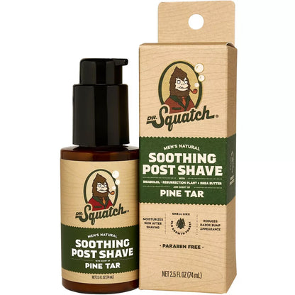 Dr. Squatch Men's Natural Soothing Post Shave Loción Calmante Post Afeitado 2.5oz