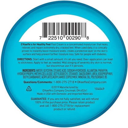 O'Keeffe's Healthy Feet Cream Crema Reparadora Para Pies 2.7oz