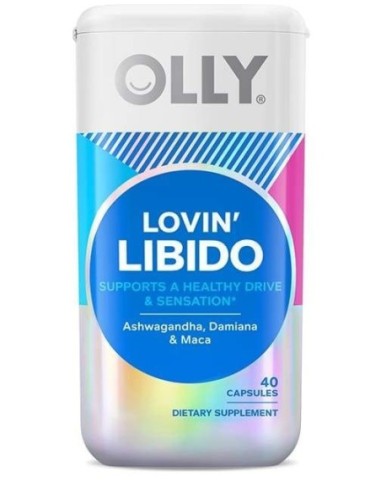 Olly Ashwagandha, Maca y Damiana Suplemento Alimenticio 40 Cápsulas