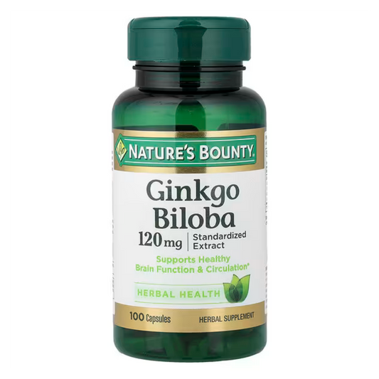 Suplemento Nature's Bounty Ginkgo Biloba 120 Mg 100 Cápsulas Sin Sabor