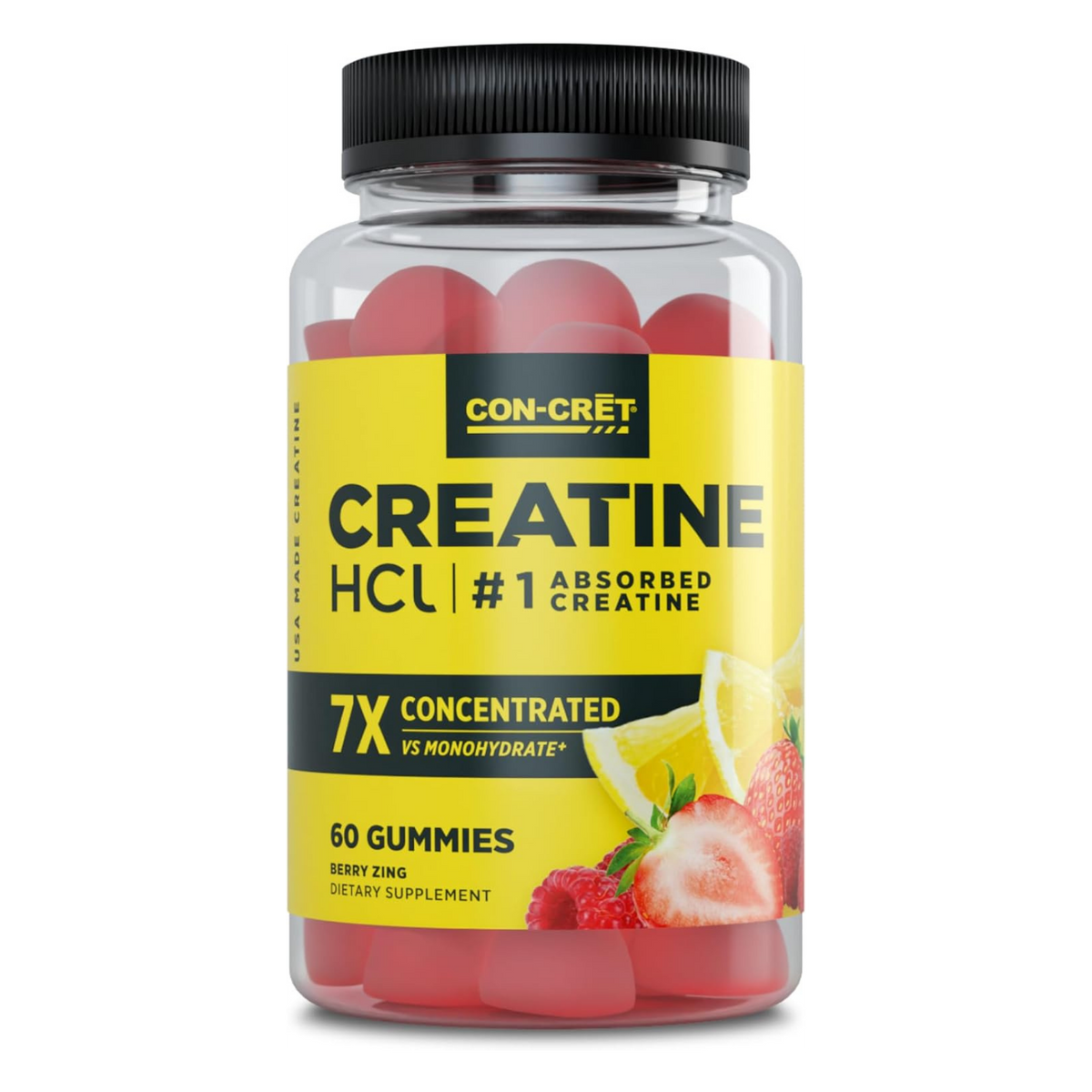 Cret Creatinine 7x Gummies Energía Rendimiento 60 Gomitas Berry