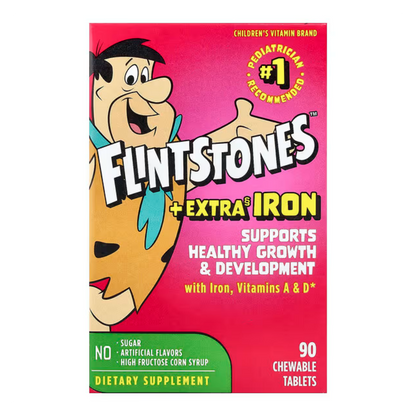 Flintstonmultivitamínico Infantil Con Hierro 90 Masticables Frutas