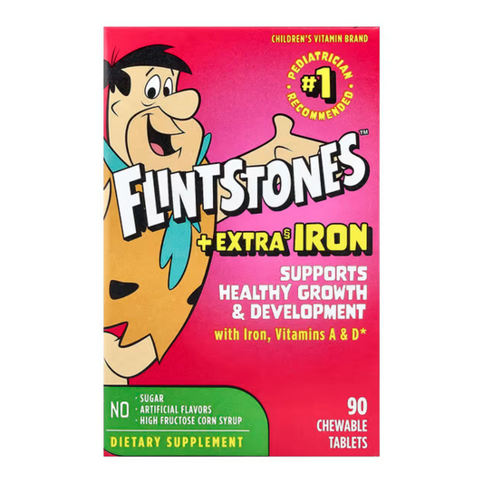 Flintstonmultivitamínico Infantil Con Hierro 90 Masticables Frutas