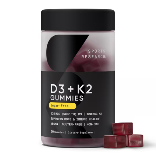 Frasco Vitamina K2 + D3 Con 30 Gomitas Veganas Salud Ósea Sin Sabor