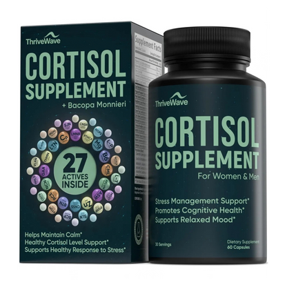 Suplemento De Cortisol Para Ansiedad Y Estrés 60 Capsulas Sin Sabor