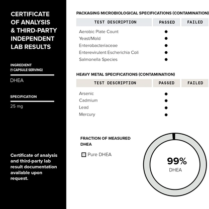 Dhea Suplemento Sin Gluten Equilibrio Hormonal 180 Capsulas Sin Sabor