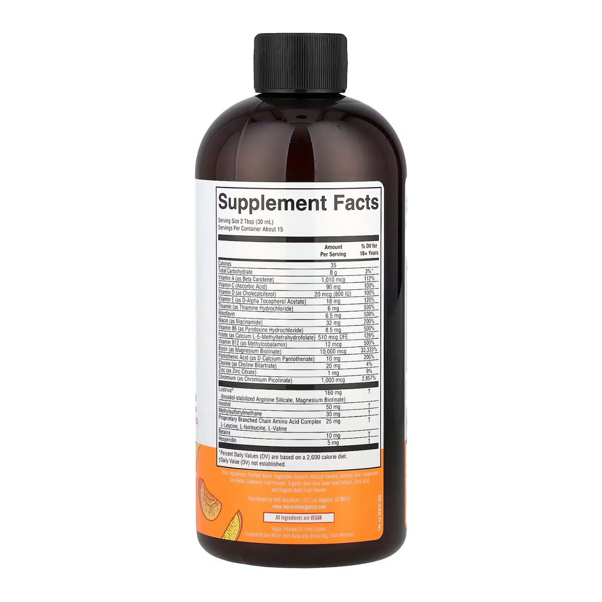 Multivitamínico Líquido Peach Mango Cabello Uñas Piel 450ml Peach/mango