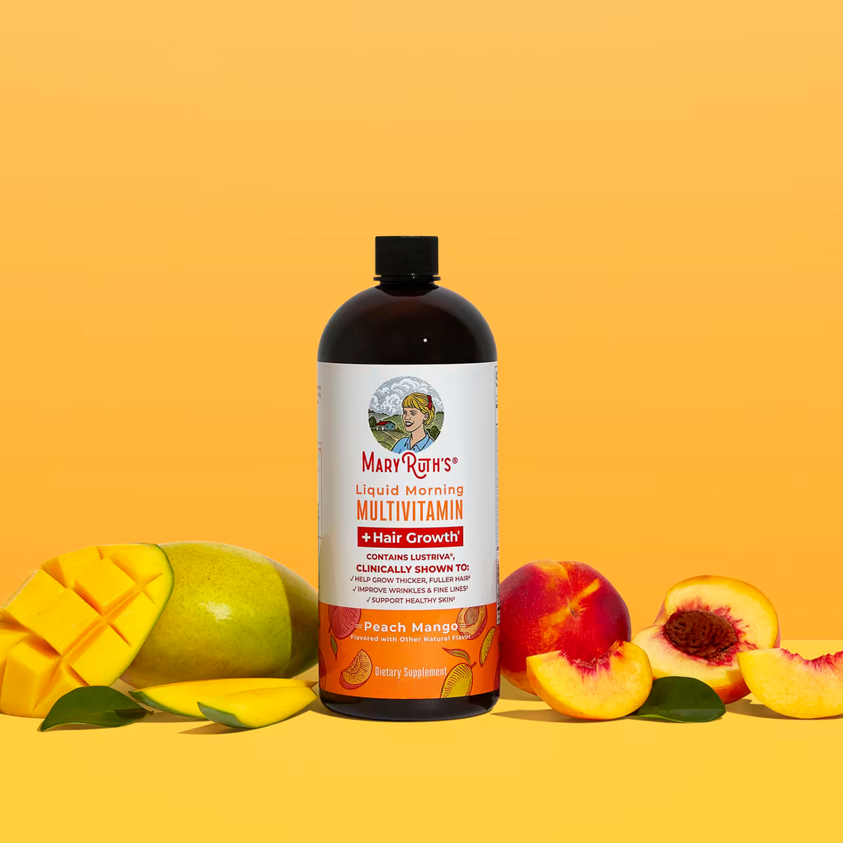 Multivitamínico Líquido Peach Mango Cabello Uñas Piel 450ml Peach/mango