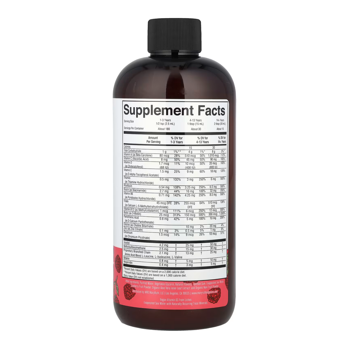 Multivitamínico Líquido Cabello Uñas Piel Frambuesa 450ml Frambuesa