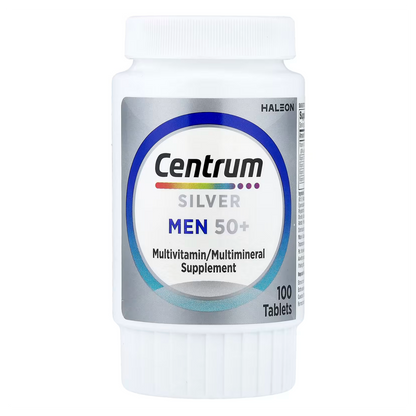 Centrum Silver Men 50+ Americano 100 Tabs Hombre +50 Años Sin Sabor