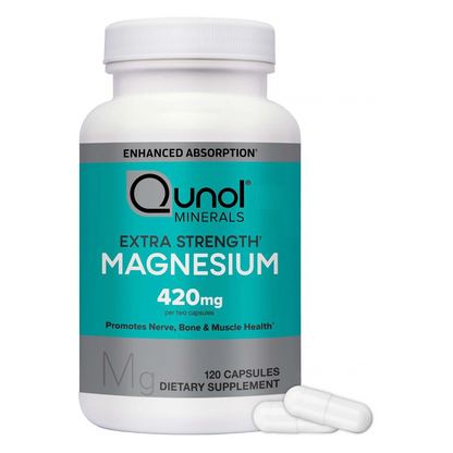 Magnesio 420mg Magnesium Mujer Y Hombre 120 Cápsulas Sin Sabor