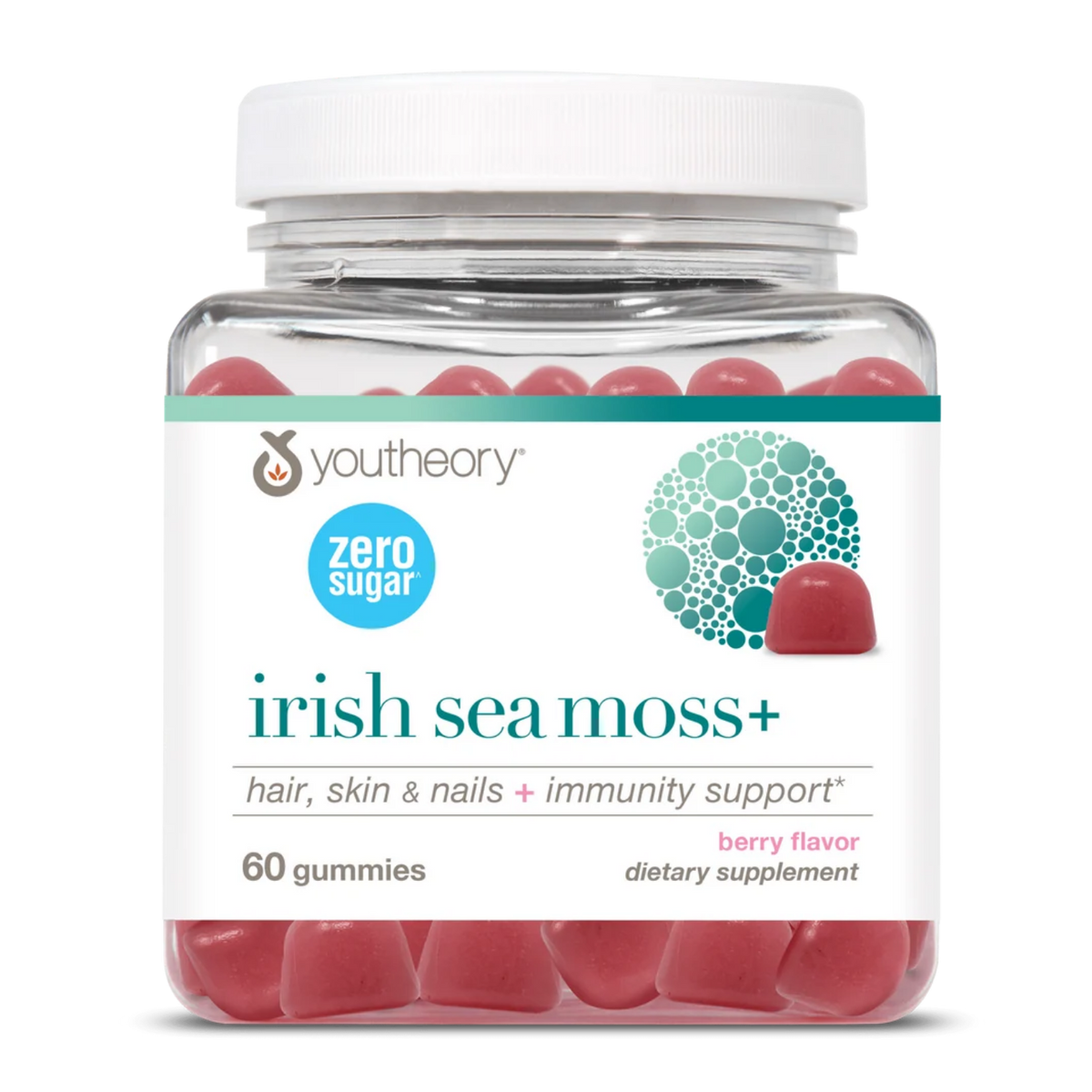 Irish Sea Moss 90 Gomitas Musgo Marino Biotina Vitamina C, D Sin Sabor