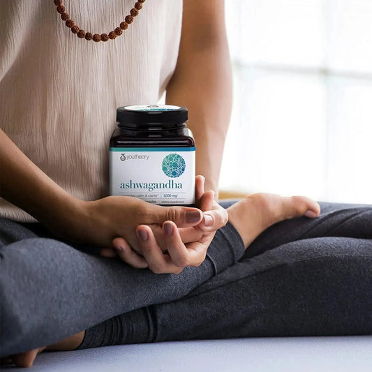 Youtheory Ashwagandha con Jengibre 1000mg (180 Cápsulas) Suplemento Alimenticio